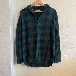 Green and Black Checkered Men's Shirt